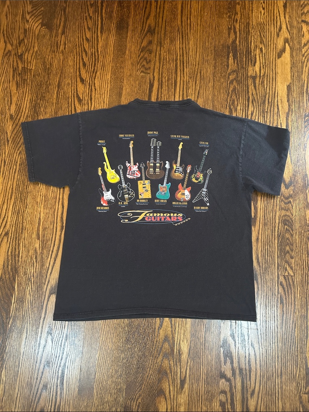 Vintage Y2K Famous Guitars Graphic T-Shirt